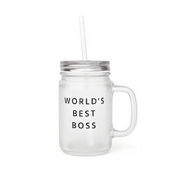 Mason Jar - The Office - World Best Boss