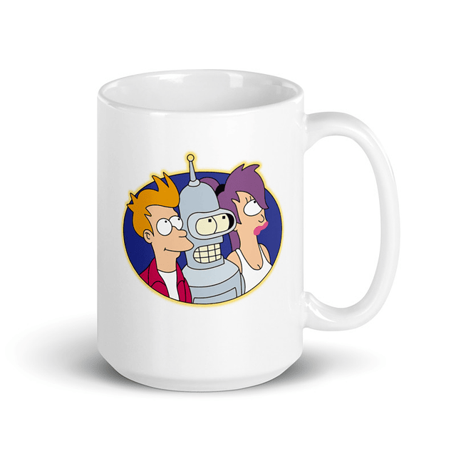 Tazón - Futurama - Leela, Fry & Bender