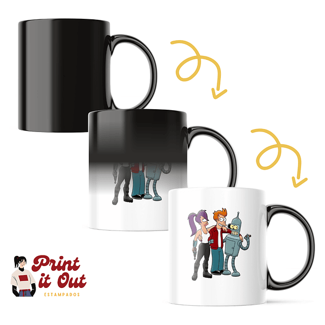 Taza Mágica - Futurama - Leela, Fry & Bender 2