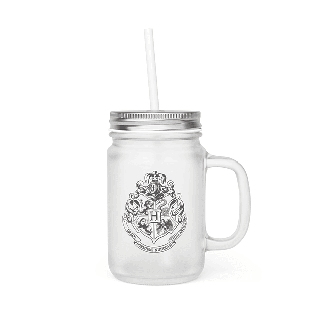 Mason Jar - Harry Potter - Escudo Hogwarts