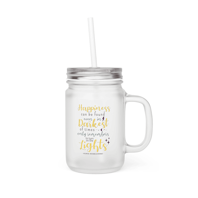Mason Jar - Harry Potter - Albus Dumbledore - Happiness Can Be...