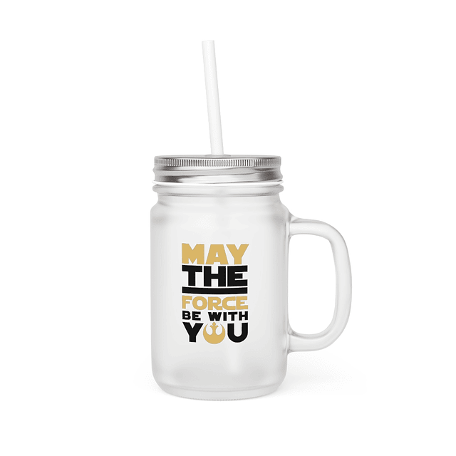 Mason Jar - Star Wars - May The Force Be With You
