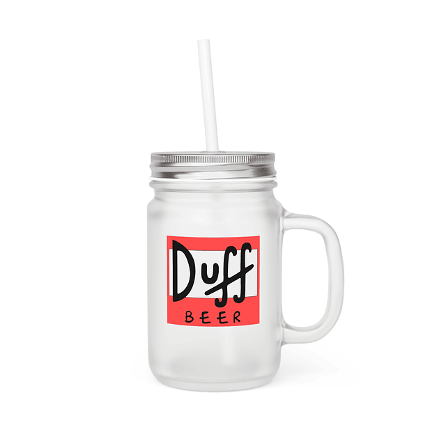 Mason Jar - Los Simpsons - Cerveza Duff