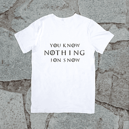 Polera - Game Of Thrones - Got - You Know Nothing Jon Snow