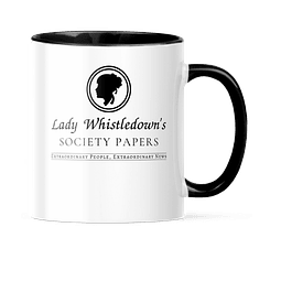 Taza Asa y Borde Color - Bridgerton - Lady Whistledown's Society Papers