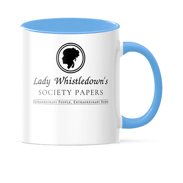 Taza Asa y Borde Color - Bridgerton - Lady Whistledown's Society Papers