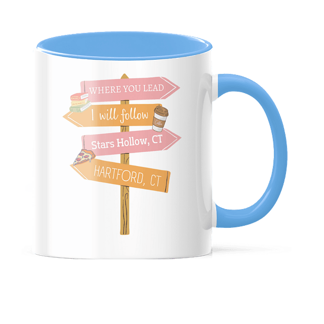 Taza Asa y Borde Color - Gilmore Girls - Where You Lead I Will Follow