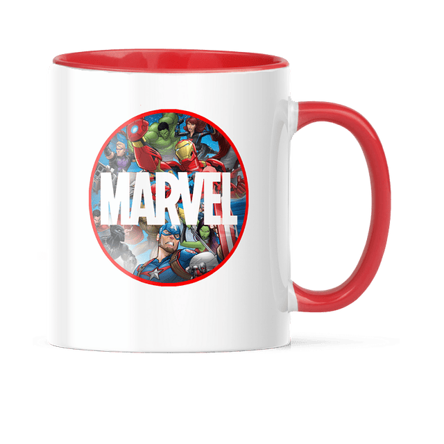 Taza Asa y Borde Color - Marvel