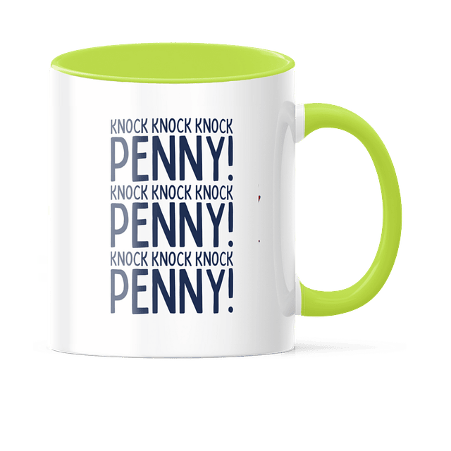 Taza Asa y Borde Color - The Big Bang Theory - Knock Knock Penny!