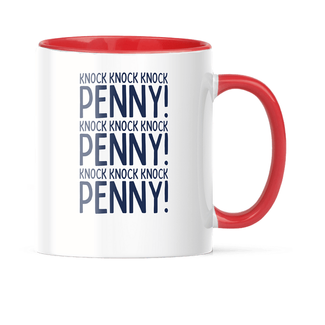 Taza Asa y Borde Color - The Big Bang Theory - Knock Knock Penny!