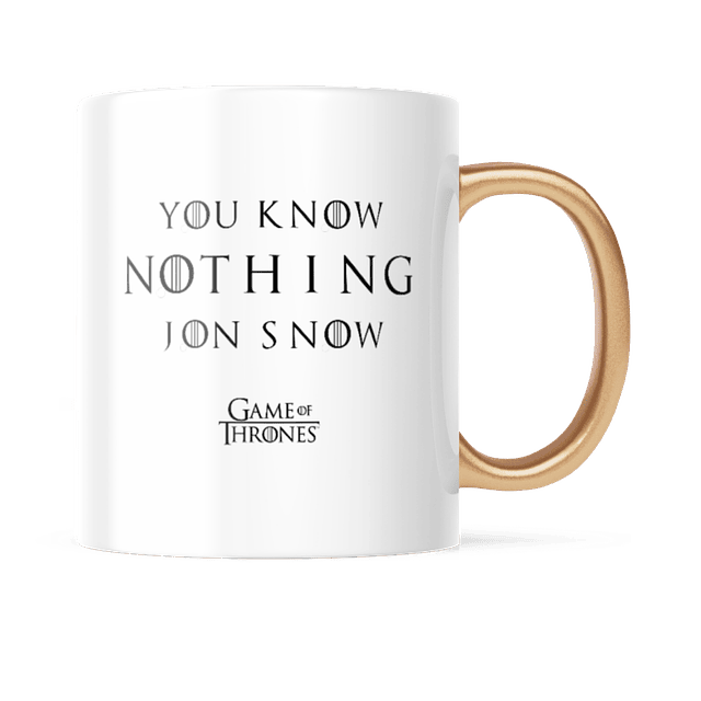 Taza Asa Dorada - Game Of Thrones - Got - You Know Nothing Jon Snow