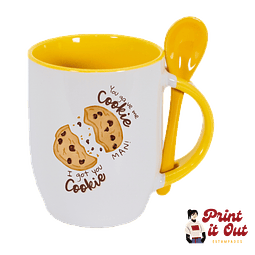 Taza Color + Cuchara - New Girl - Cookie