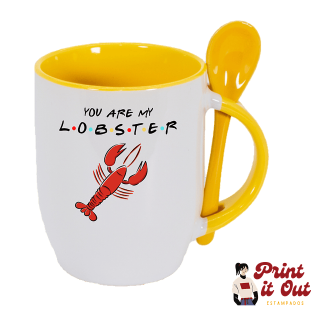 Taza Color + Cuchara - Friends - You Are My Lobster