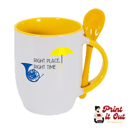 Taza Color + Cuchara - How I Meet Your Mother - Right Place Right Time