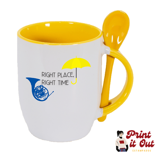 Taza Color + Cuchara - How I Meet Your Mother - Right Place Right Time