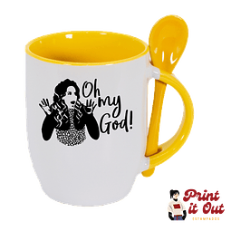 Taza Color + Cuchara - Friends - Janice: Oh My God!