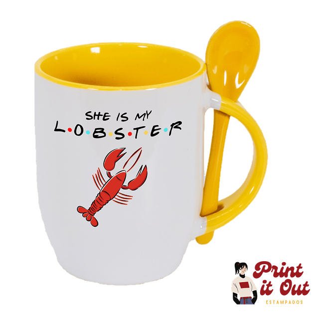 Pack: Taza Color + Cuchara - Friends - You Are My Lobster 