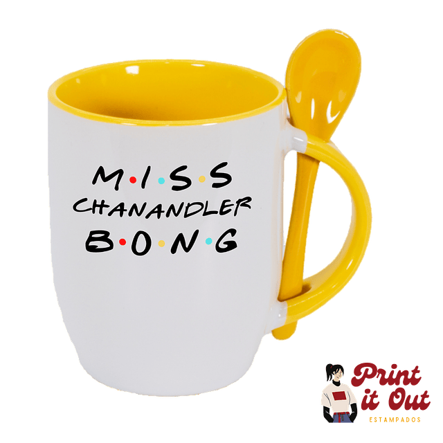 Taza Color + Cuchara - Friends - Miss Chanandler Bong