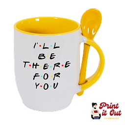 Taza Color + Cuchara - Friends - I'll Be There For You