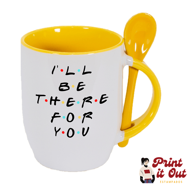 Taza Color + Cuchara - Friends - I'll Be There For You