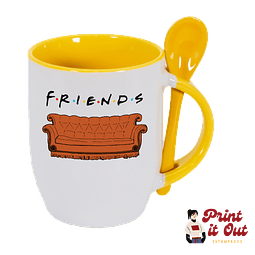 Taza Color + Cuchara - Friends - Couch