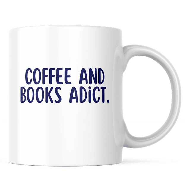 Taza - Coffee And Books Adict.