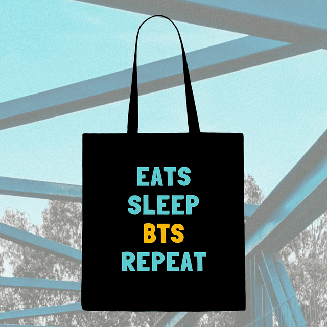 Tote Bag - BTS - Eats Sleep BTS Repeat
