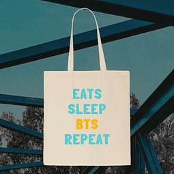 Tote Bag - BTS - Eats Sleep BTS Repeat