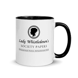 Taza Asa y Borde Color - Bridgerton - Lady Whistledown's Society Papers