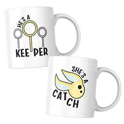 Pack Tazas - Harry Potter - He's a Keeper / She's a Catch