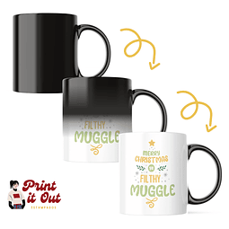 Taza Mágica -  Harry Potter - Merry Christmas Ya Filthy Muggle