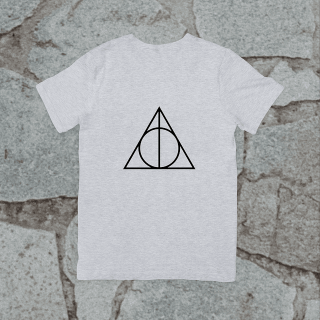 Polera - Harry Potter - Reliquias De La Muerte - GRIS - TALLA XL