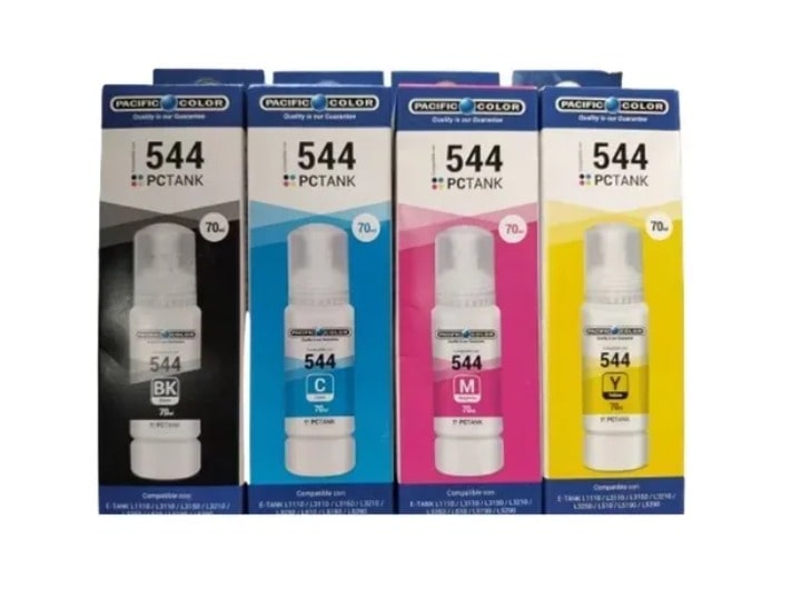 Pack Tinta Alternativa T544 para Epson L3110 L3150 L3210 L3250 L5190 1