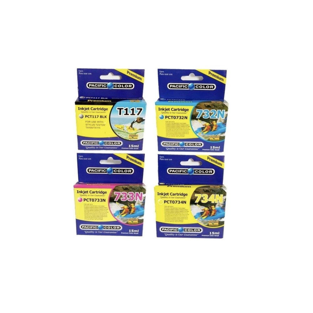 Pack 4 Cartuchos de Tintas 117 / 73n Alternativas para T23 Tx105 2