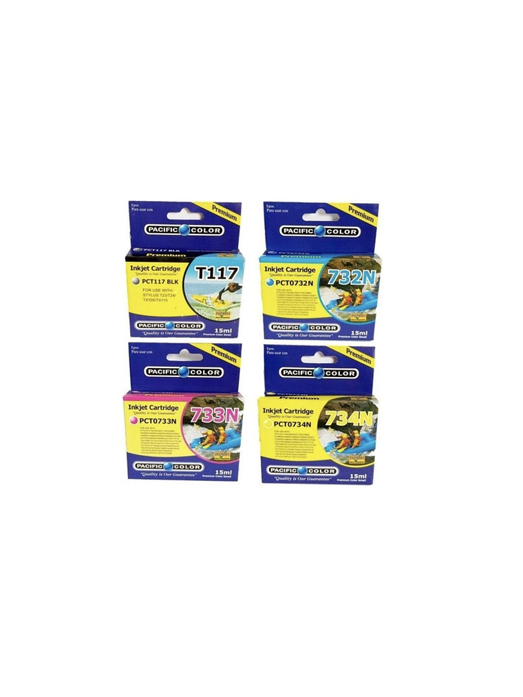 Pack 4 Cartuchos de Tintas 117 / 73n Alternativas para T23 Tx105 2
