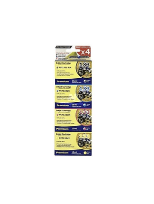 Pack 4 Cartuchos de Tinta 133 Alternativos para Epson Tx120 320 T22 