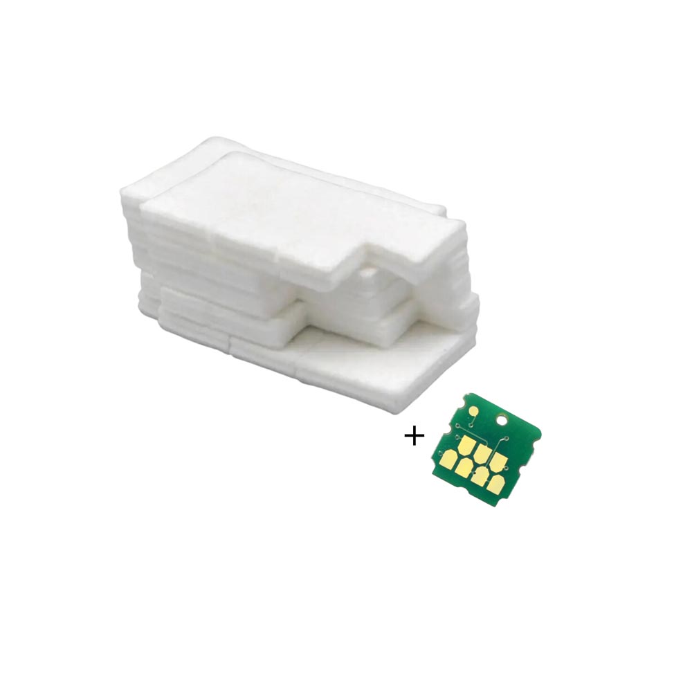 Almohadillas + Chip C9345 Alternativas para Caja de Mantenimiento EPSON L8160 1