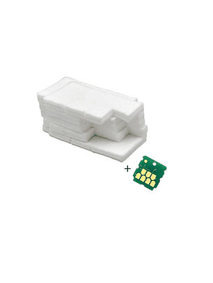 Almohadillas + Chip C9345 Alternativas para Caja de Mantenimiento EPSON L8160