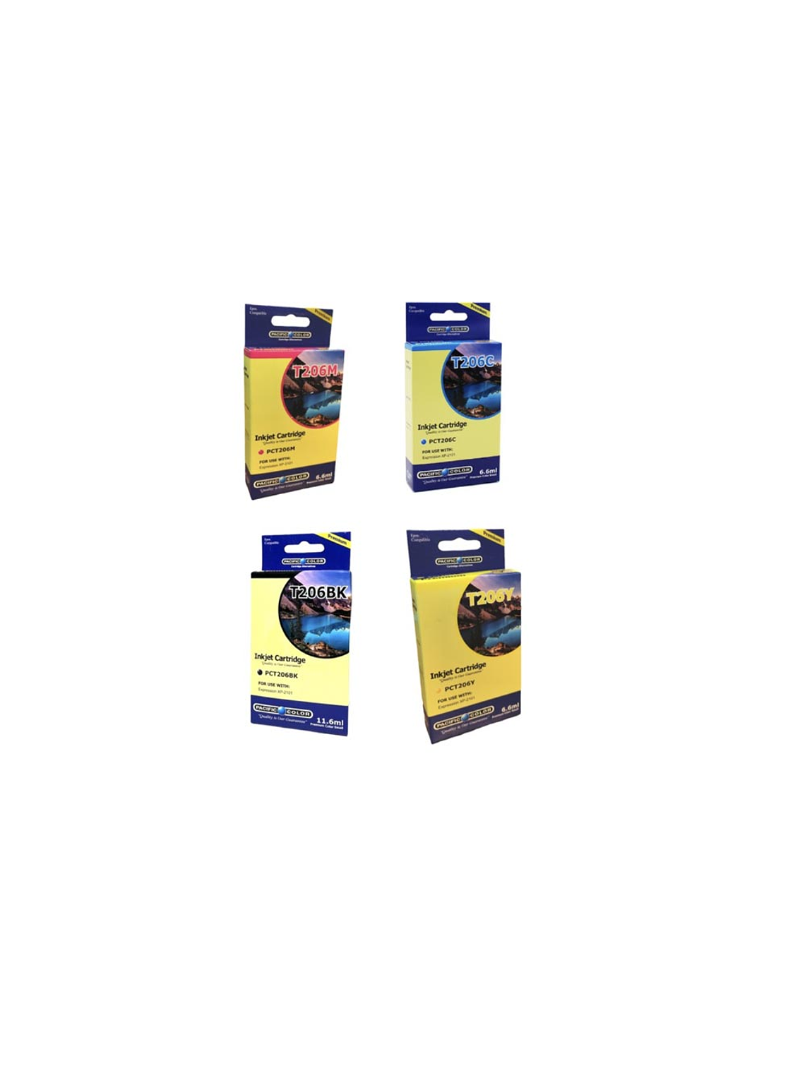 PACK 4 CARTUCHOS TINTAS ALTERNATIVAS 206 XP2101 EPSON 1