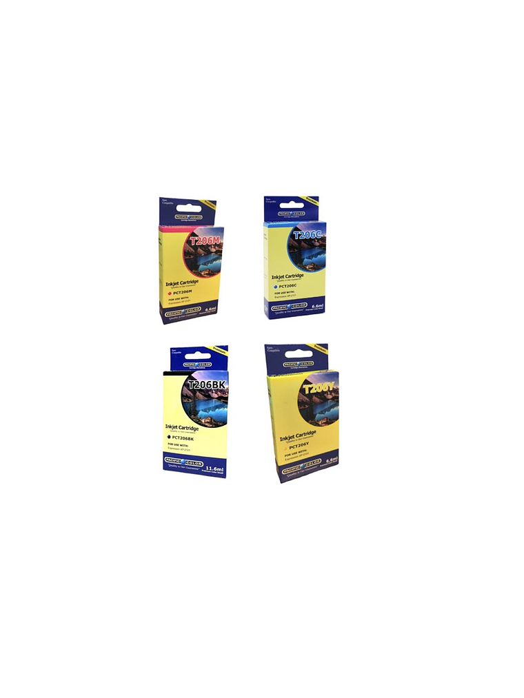PACK 4 CARTUCHOS TINTAS ALTERNATIVAS 206 XP2101 EPSON 1
