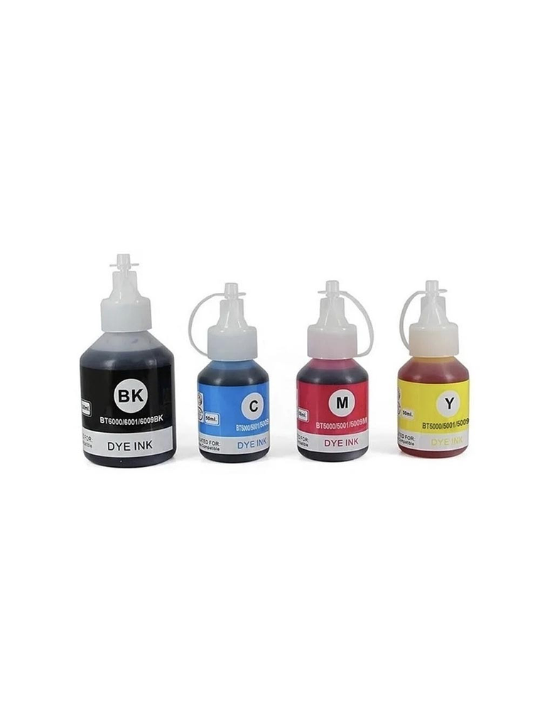 Pack Tinta Alternativa BTD60 BK BT5001 C Y M para Brother DCP MFC 2