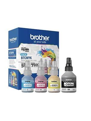 Pack Tinta Brother Original BTD60 BK BT5001 C Y M / DCP MFC