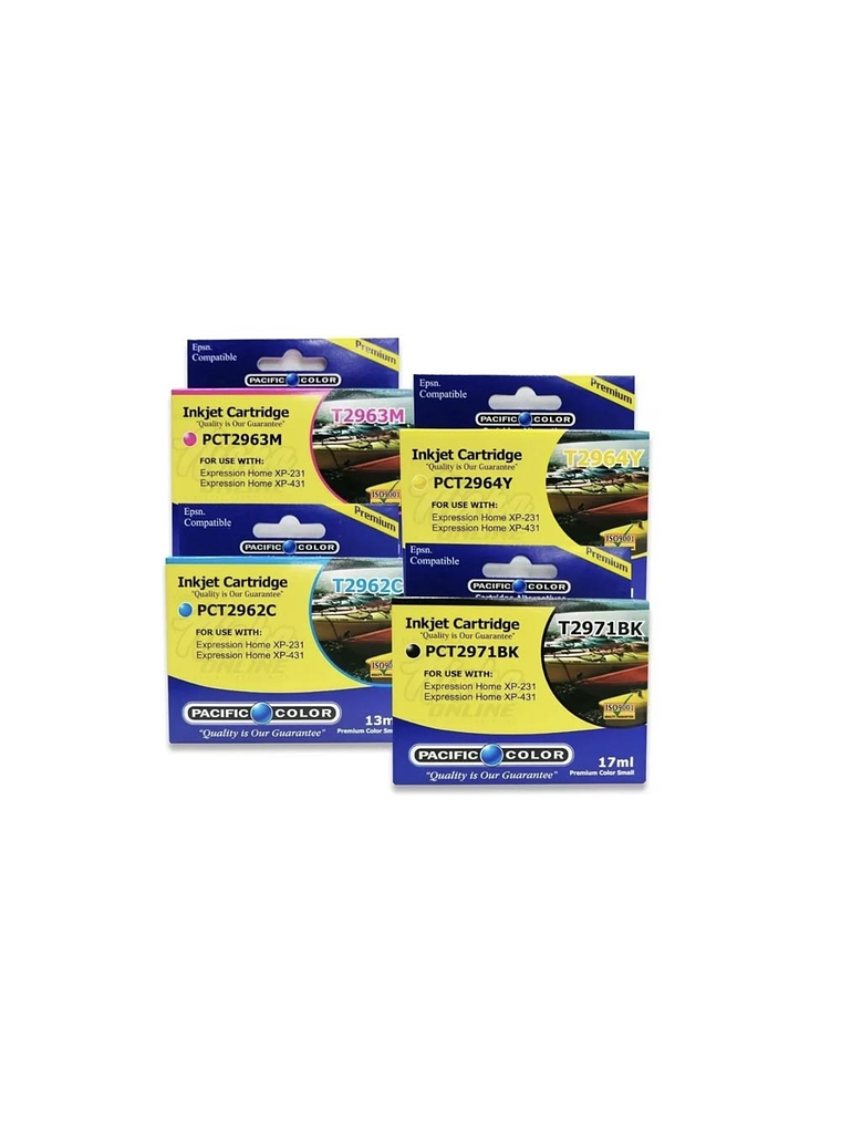 PACK 4 CARTUCHOS TINTAS ALTERNATIVAS 297 296 XP231 EPSON 1