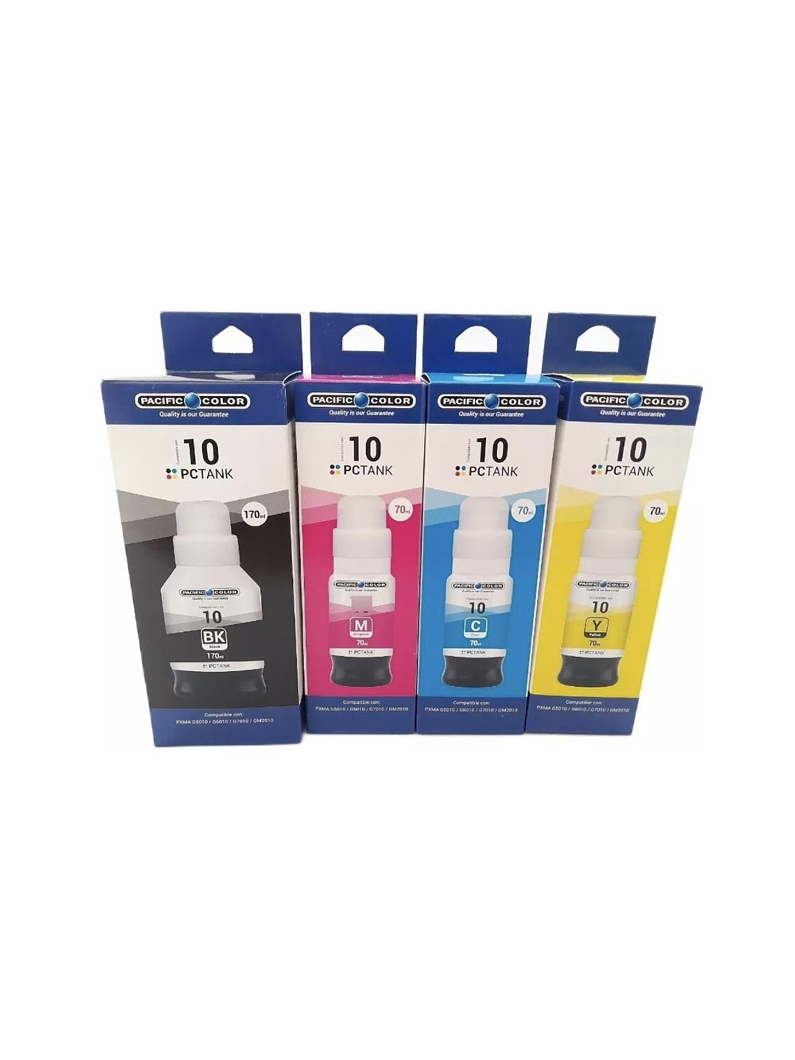 Pack 4 Tintas GI-10 Alternativo BK C M Y G6010 G7010 CANON 1