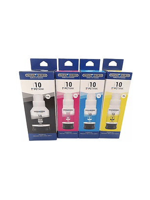 Pack 4 Tintas GI-10 Alternativo BK C M Y G6010 G7010 CANON