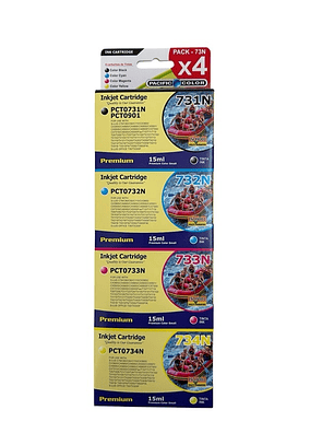 PACK 4 CARTUCHOS TINTAS ALTERNATIVAS 73N CX5600 TX220 EPSON