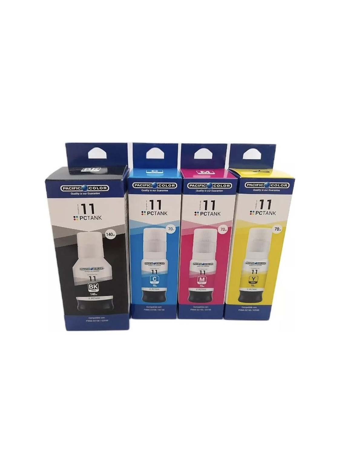 Pack 4 Tintas GI-11 Alternativa BK C M Y G2160 G3160 CANON 1