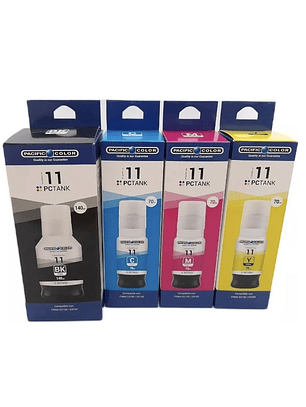 Pack 4 Tintas GI-11 Alternativa BK C M Y G2160 G3160 CANON