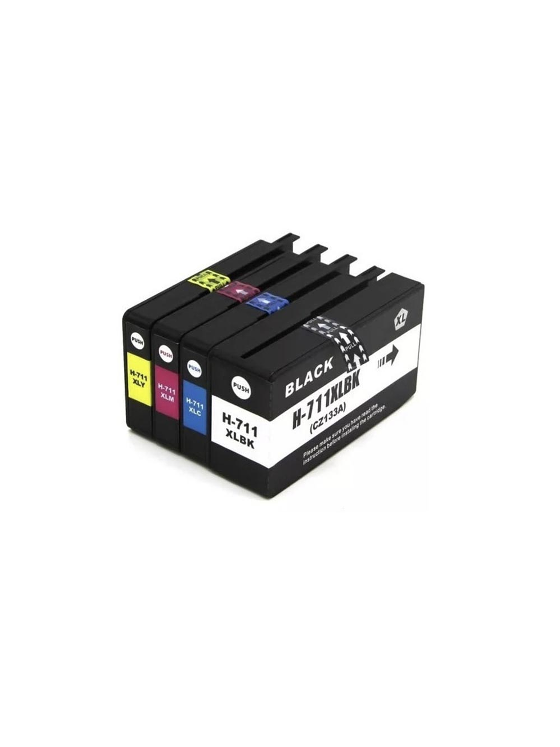 PACK 4 CARTUCHOS TINTAS ALTERNATIVAS XL HP 711 T120 T520 1