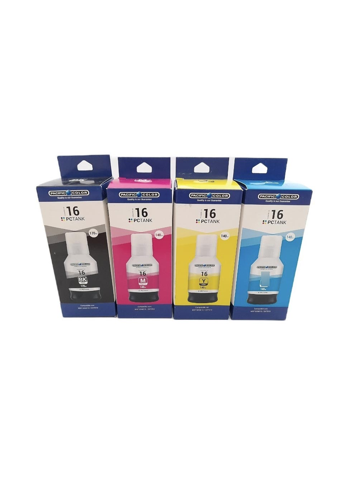 Pack 4 Tintas GI-16 Alternativo BK C M Y GX6010 GX7010 CANON 1